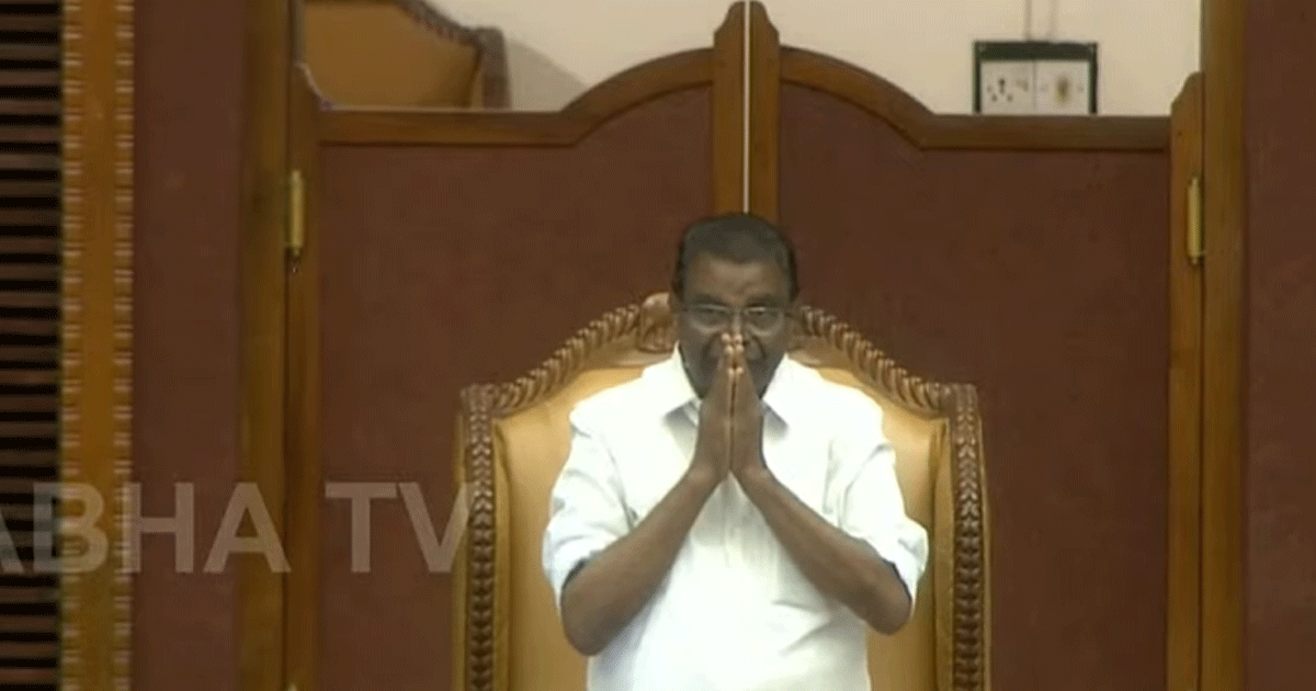 കേരള നിയമസഭയ്ക്ക് പുതിയ അമരക്കാരൻ; 25-ാം സ്പീക്കറായി തിരുവഞ്ചൂർ രാധാകൃഷ്ണൻ