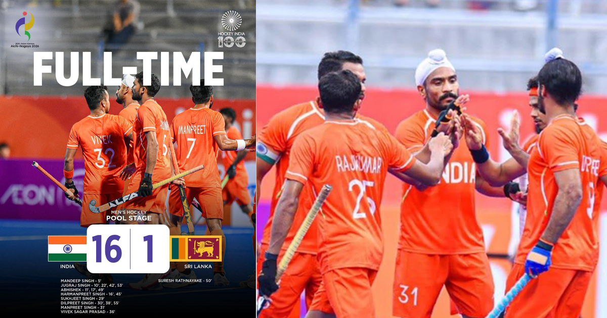 ഏഷ്യൻ ഗെയിംസ് ഹോക്കിയിൽ ഗോൾമഴ; ശ്രീലങ്കയെ 16-1ന് തകർത്തെറിഞ്ഞ് ഇന്ത്യ