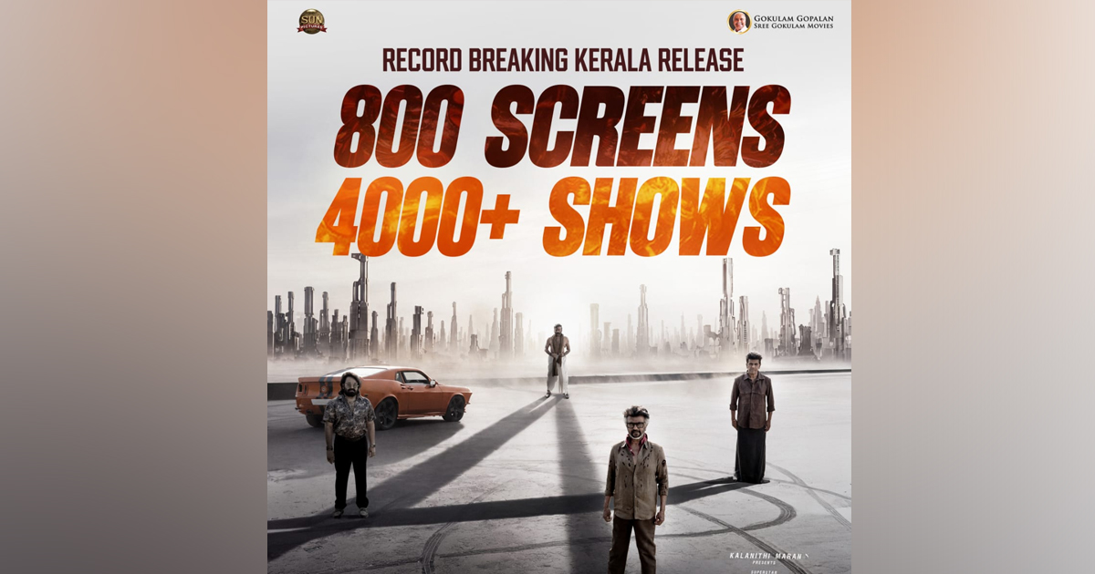 കേരളത്തിൽ റെക്കോർഡിട്ട് 'ജയിലർ 2' റിലീസ്; 800 സ്ക്രീനുകളിൽ 4000-ലധികം ഷോകൾ, ചിത്രം തിയേറ്ററുകളിൽ