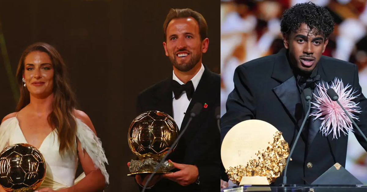 ബാലണ്‍ ഡി ഓര്‍ 2026: ഹാരി കെയ്ൻ മികച്ച പുരുഷ താരം, അലക്സിയ പ്യുട്ടയാസ് വനിതാ താരം, മൂന്നാം തവണയും ലമീൻ യമാൽ മികച്ച യുവതാരം